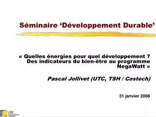 s minaire d veloppement durable
