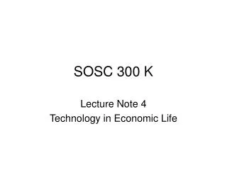 SOSC 300 K