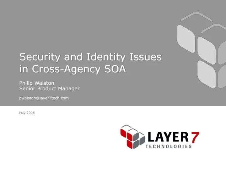 security and identity issues in cross agency soa