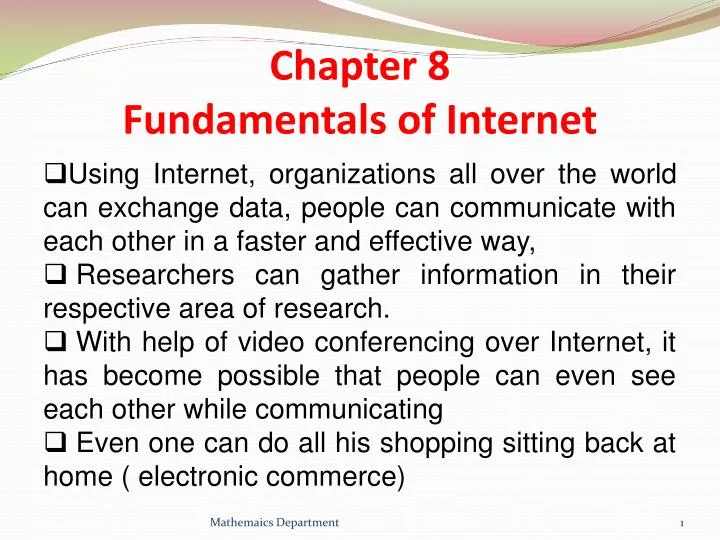 chapter 8 fundamentals of internet