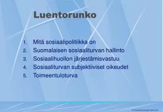 luentorunko