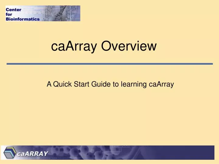 caarray overview