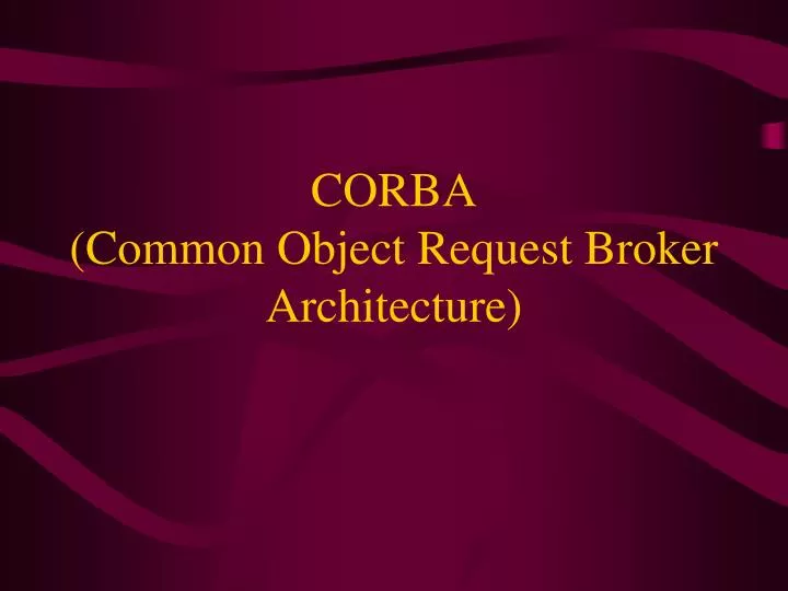 corba common object request broker architecture