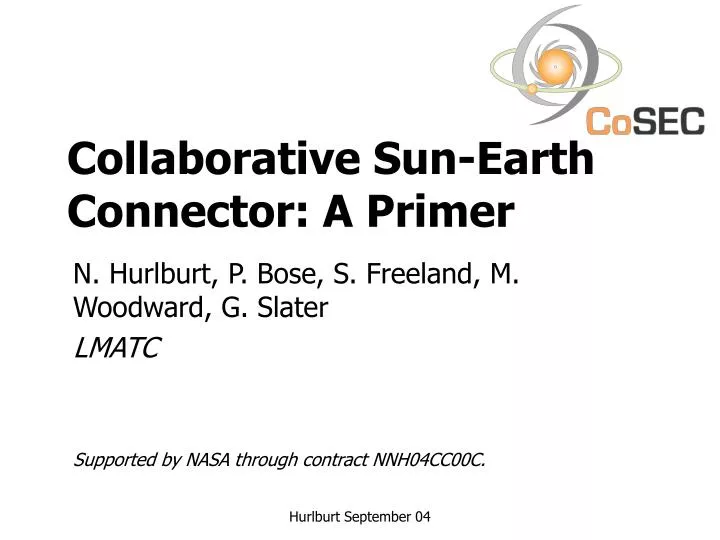 collaborative sun earth connector a primer