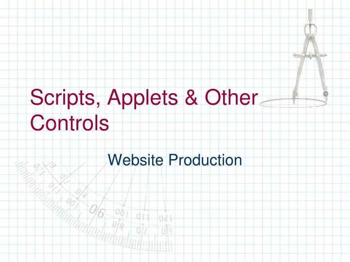 scripts applets other controls