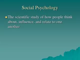 Social Psychology