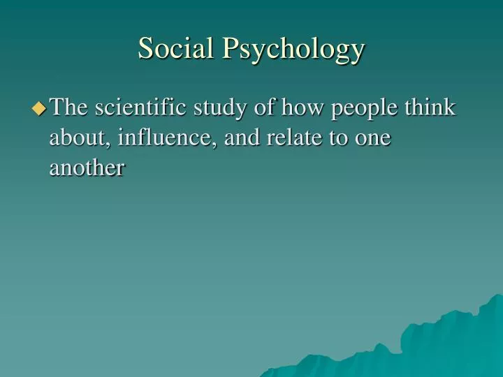 social psychology