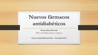 nuevos f rmacos antidiab ticos