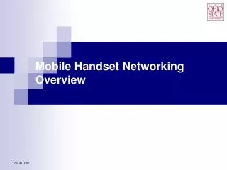 Mobile Handset Networking Overview
