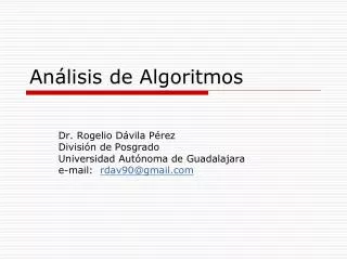 an lisis de algoritmos