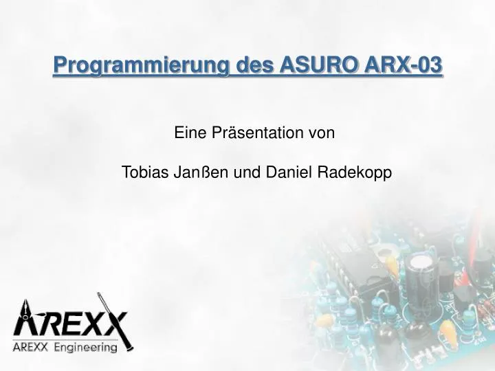 programmierung des asuro arx 03