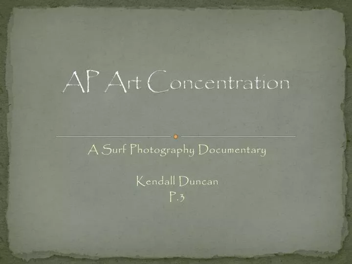 ap art concentration
