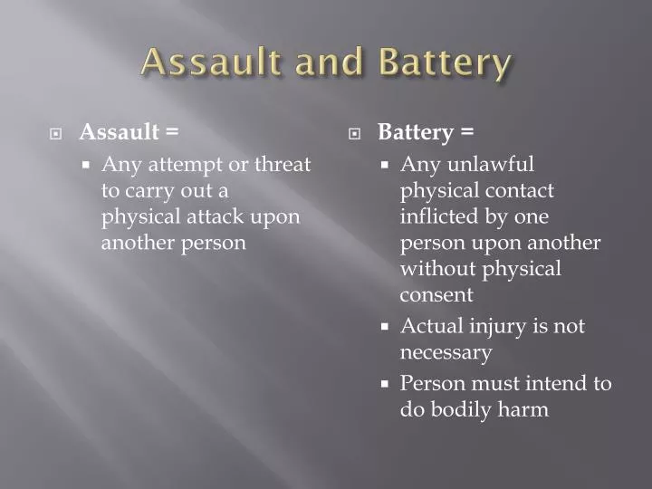 assault and battery