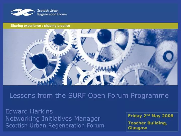 lessons from the surf open forum programme