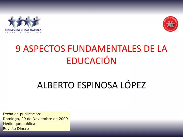 9 aspectos fundamentales de la educaci n alberto espinosa l pez