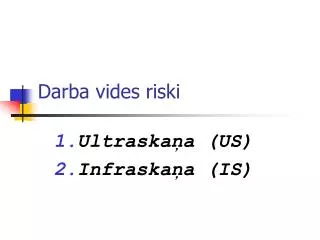 darba vides riski