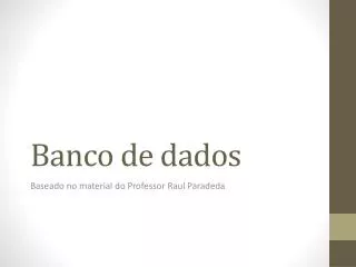 banco de dados