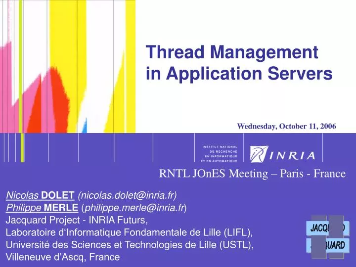 thread management in application servers