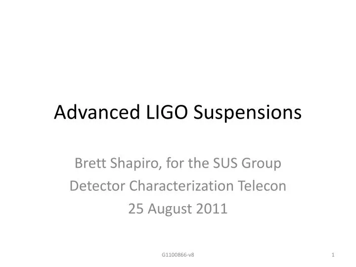 advanced ligo suspensions
