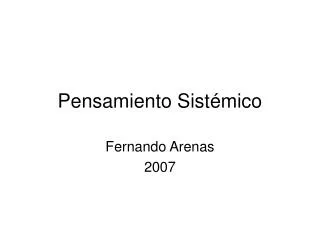 pensamiento sist mico