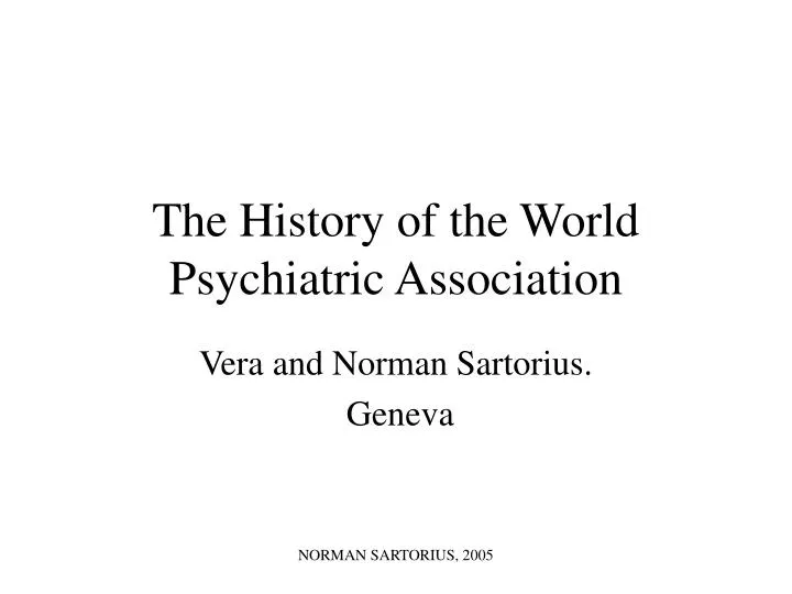 the history of the world psychiatric association