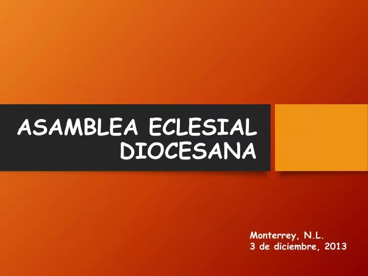 asamblea eclesial diocesana