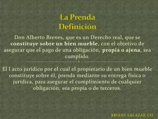 la prenda definici n