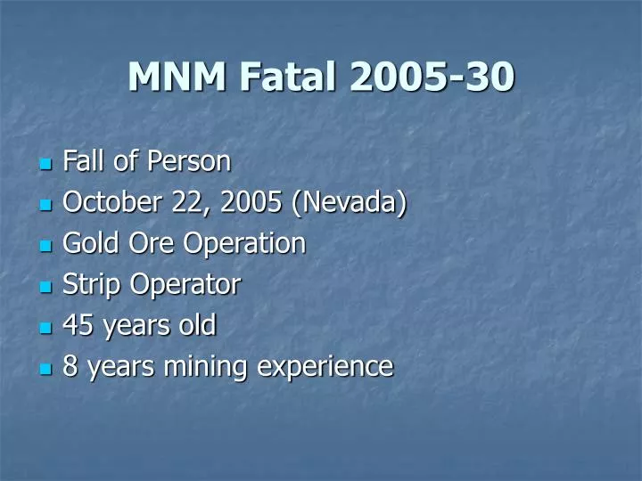 mnm fatal 2005 30