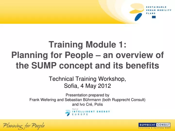 training module 1 planning for people an overview of the sump concept and its benefits