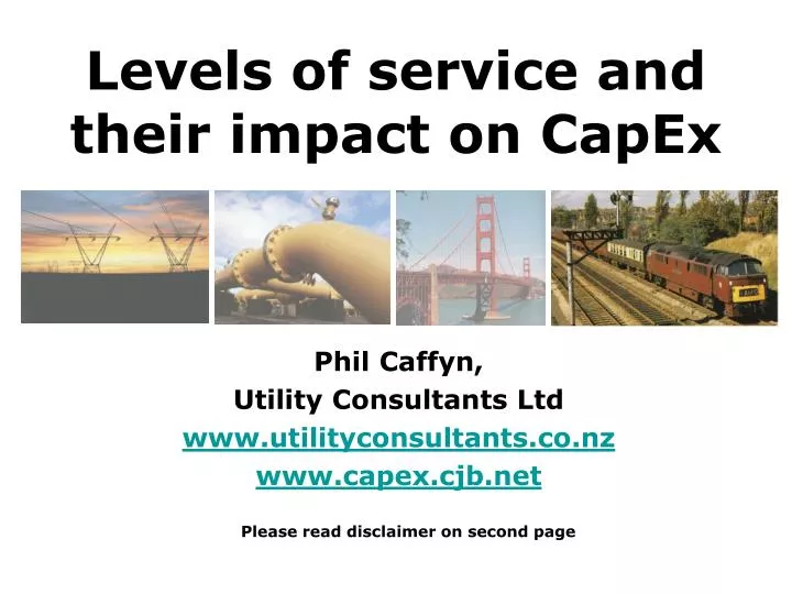 levels of service and their impact on capex