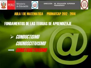 conductismo cognoscitivismo constructivismo