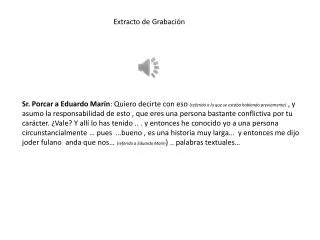 extracto de grabaci n