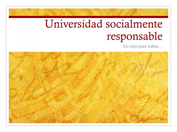universidad socialmente responsable