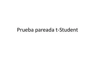 prueba pareada t student
