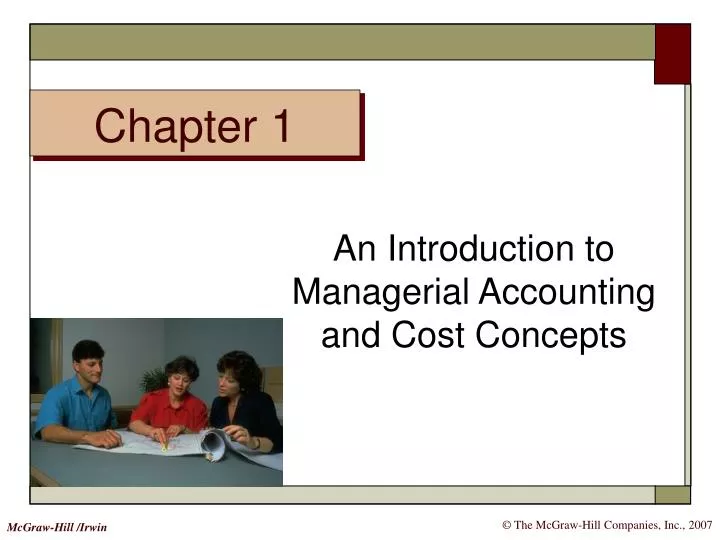 an introduction to managerial accounting and cost concepts