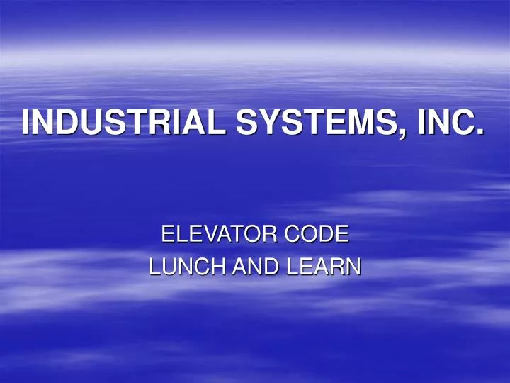 industrial systems inc