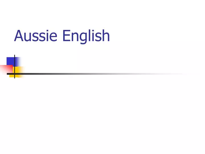 aussie english