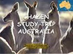 CHAZEN STUDY TRIP AUSTRALIA 2005