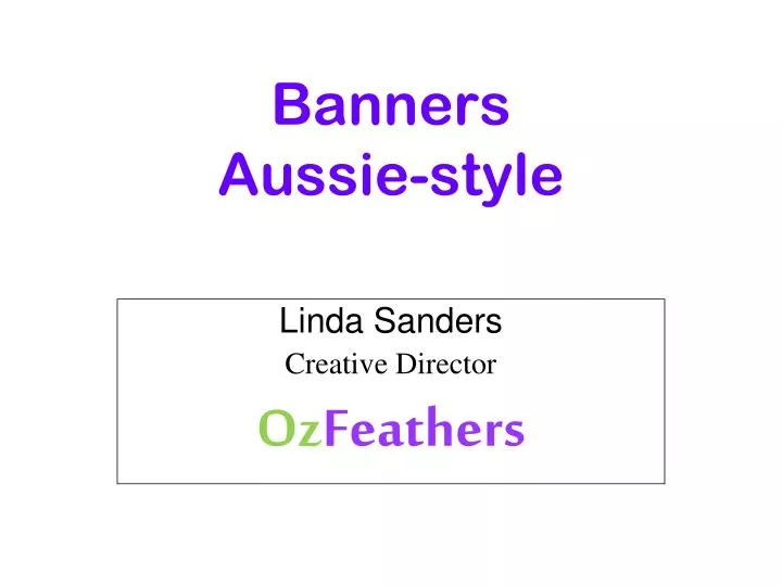 banners aussie style