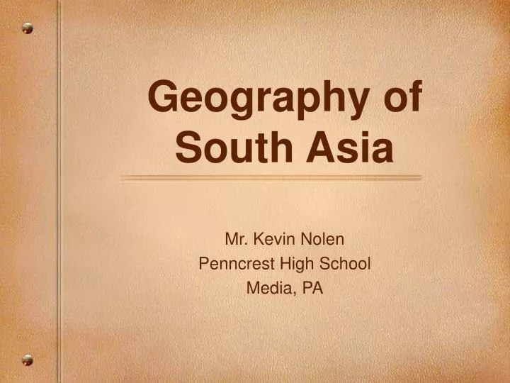 geography of south asia