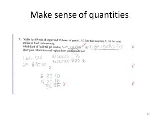 Make sense of quantities