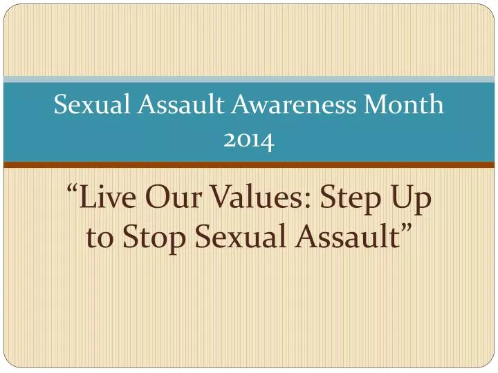 sexual assault awareness month 2014