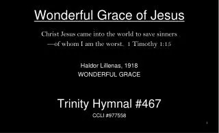 Wonderful Grace of Jesus