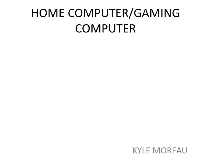 home computer gaming computer