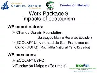 Work Package 9 Impacts of ecotourism