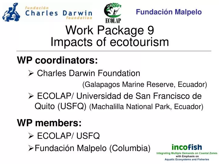 work package 9 impacts of ecotourism