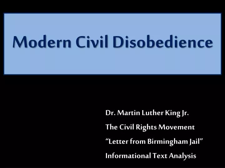 modern civil disobedience
