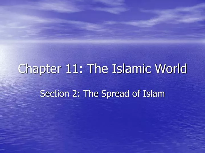 chapter 11 the islamic world