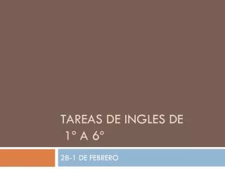 tareas de ingles de 1 a 6