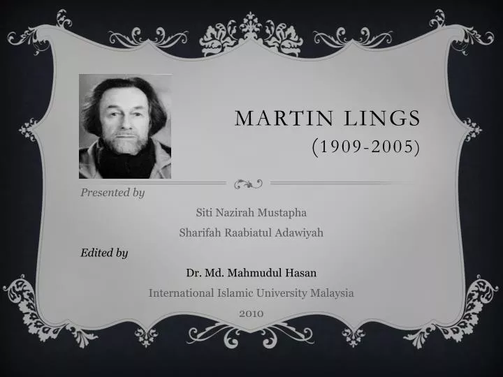 martin lings 1909 2005